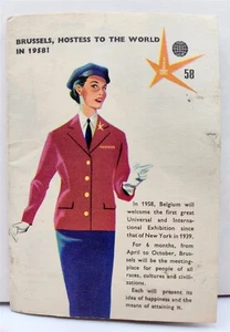 1958 Brüssel Universal & International Exhibition Prospekt Souvenir Guide B9 - Bild 1 von 7