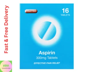 Asprin 300mg Tabs - Headache, Fever ,Migraines, Pain Relief "2 pack MAX" - Picture 1 of 2