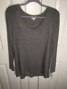 Neu mit Etikett Lularoe Lynnae Top Größe XL grau meliert - Bild 1 von 3