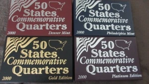 2000 50 States Commemorative Quarters: Platinum, Gold, D & P Edition Coin Set - Picture 1 of 1