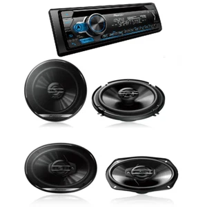 Pioneer Receiver with Bluetooth / 6-1/2" 2-Way 250W + 420W 6"x9" 3-Way Speakers - Picture 1 of 4