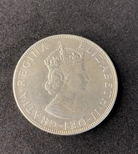 1964 Bermuda One Crown 0.5000 Silver ASW 0.3636 Oz Free Ship - Picture 1 of 2