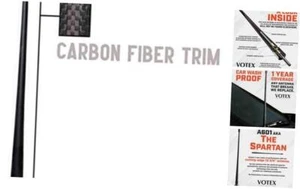 - The Spartan - 13 3/4 Inch Short Flexible Rubber Antenna - Black Carbon - Picture 1 of 8