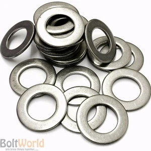 M16 STAINLESS STEEL A2 FORM B FLAT WASHERS FOR METRIC BOLTS AND SCREWS DIN125B - Picture 1 of 2