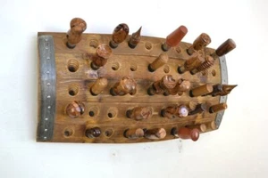 Wine Barrel Bottle Stopper Display - Fifty Gates - Made from retired California - Picture 1 of 5