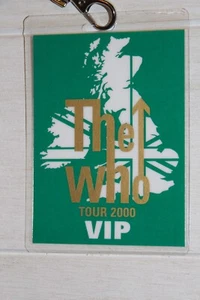 THE WHO UK TOUR 2000 COLLECTOR VIP GREEN BACKSTAGE PASS ! PETE TOWNSHEND - Foto 1 di 3