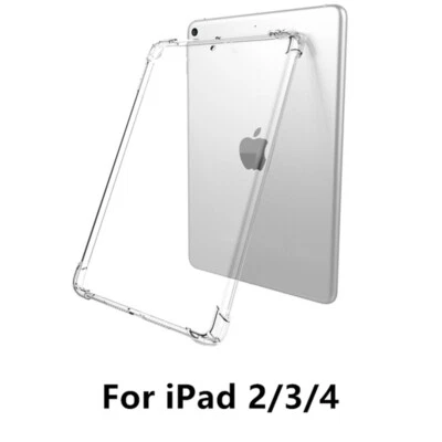 For iPad 11/10/9/8/7tth Gen Air 4 5 Pro 11 Soft TPU Clear Case Shockproof Cover - Image 1 of 4