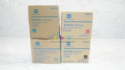 4 Cosmetic OEM Konica Minolta Bizhub C35,C35P TNP22 CMYK Series Same Day Ship! - Image 1 of 4