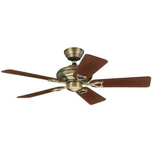 Indoor ceiling fan 112cm 44" with pull cord Hunter Seville II Antique Brass - Picture 1 of 1