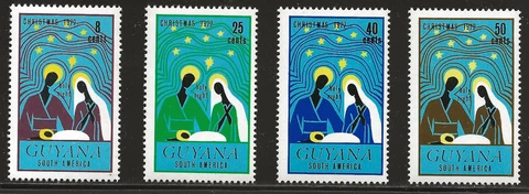 Guyana Scott #168-71, Singles 1972 Complete Set FVF MNH Cover