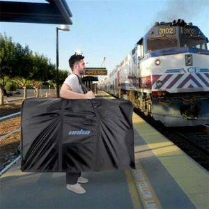 Large Bike Carrier Bag Folding Bicycle Travel Case for Flights Car Train Trip - Picture 1 of 12
