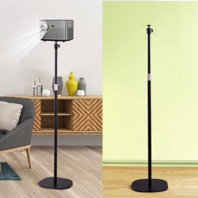 360°Swivel Projector Mount Adjustable Height Floor Stand Universal Bracket Black - Image 1 of 4