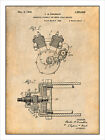 1926 Generator for Indian Motorcycle Engines Patent Print Art Drawing Poster