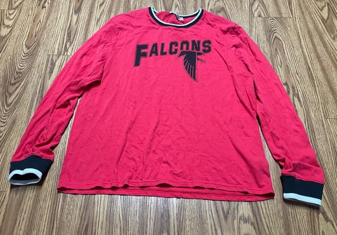 MEN Junk Food XL Atlanta Falcons Retro Logo Long Sleeve Shirt Cover