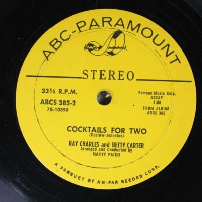 Soul / Jazz Compact 33 45 Ray Charles And Betty Carter - Cocktailes For Two / Pe - Image 1 of 2