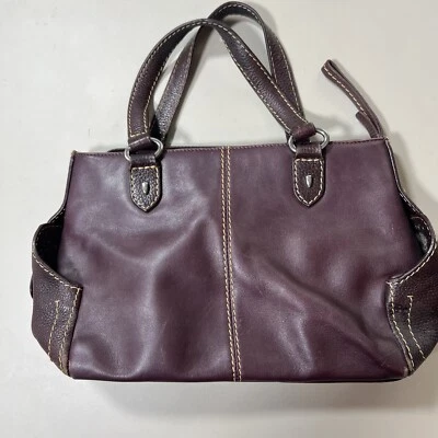 Vintage Etienne Aigner Oxblood Leather Shoulder Bag Burgundy Compartment Purse - Image 1 of 4