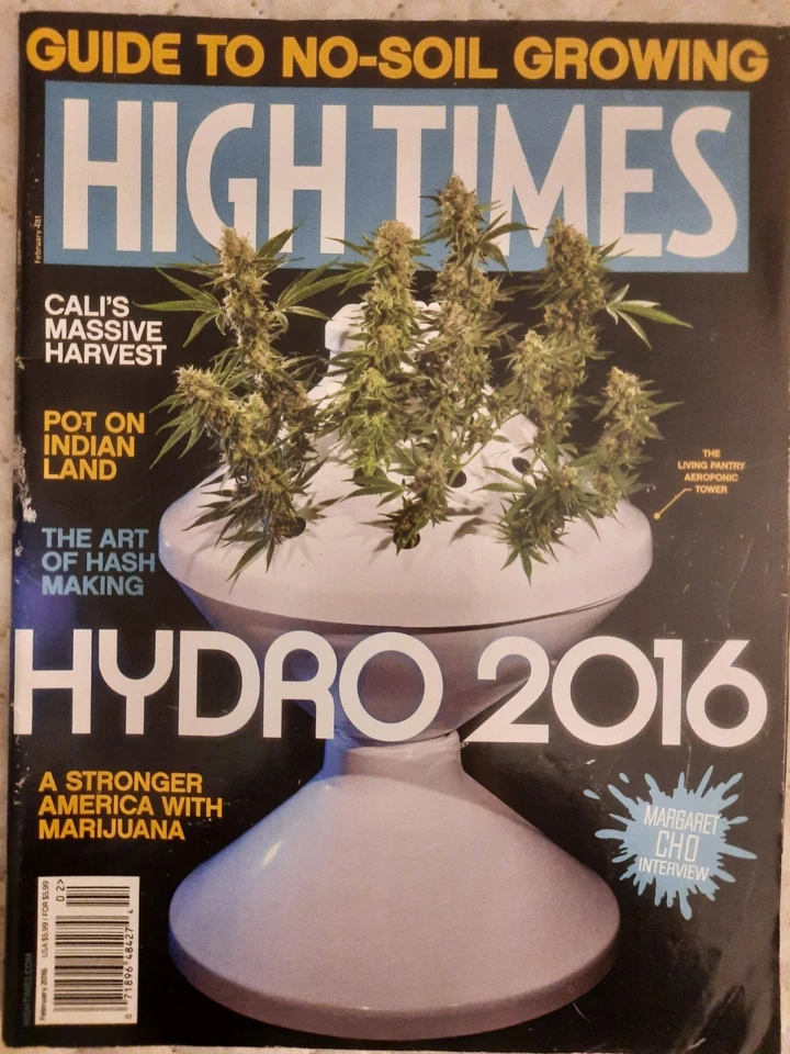 *HIGH TIMES FEBRUARY 2016  MAGAZINE "HYDRO 2016" COVER*  - Image 1 of 4
