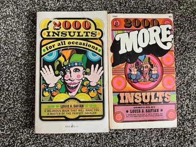 Louis A. Safian lot of 2 Paperbacks 2000 Insults for All Occasions & 2000 More - Image 1 of 2