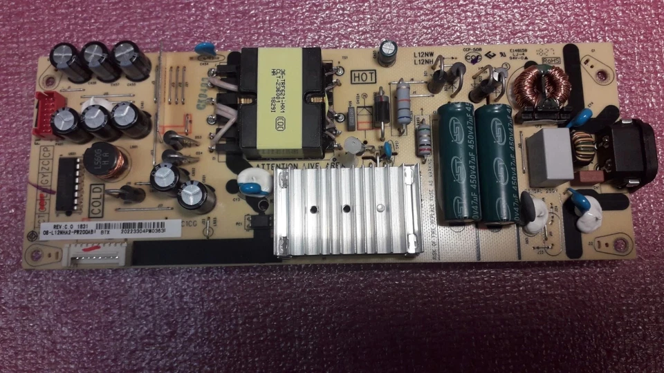 08-L12NHA2-PW200AB REV:D.0 POWER SUPPLY FOR TCL 55DP628X1 - Image 1 of 1