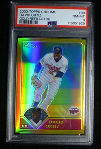 2003 Topps Chrome David Ortiz #99 Gold Refractor PSA 8 NM-MT - Picture 1 of 2