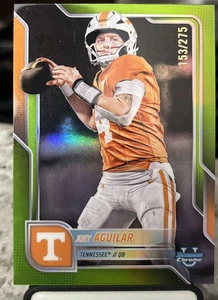 Refractor verde lima cromado Bowman University 2025/275 #192 Tennessee Vols - Imagen 1 de 2