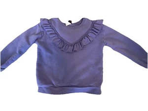 Tea Collection Ruffled Purple Sweater Size 6 EUC - Picture 1 of 3