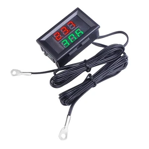 Waterproof LED Display Thermometer Digital Temperature Sensor Dual Probe Cable - Picture 1 of 13