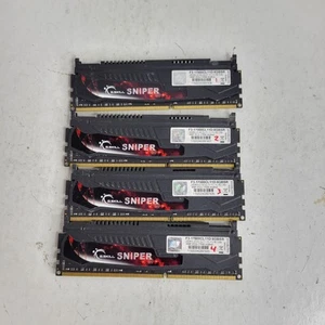 G.Skill Sniper 16GB (4GBx4) DDR3-1866 CL9-10-9 1.50V F3-14900CL9D-8GBSR Used - Picture 1 of 4
