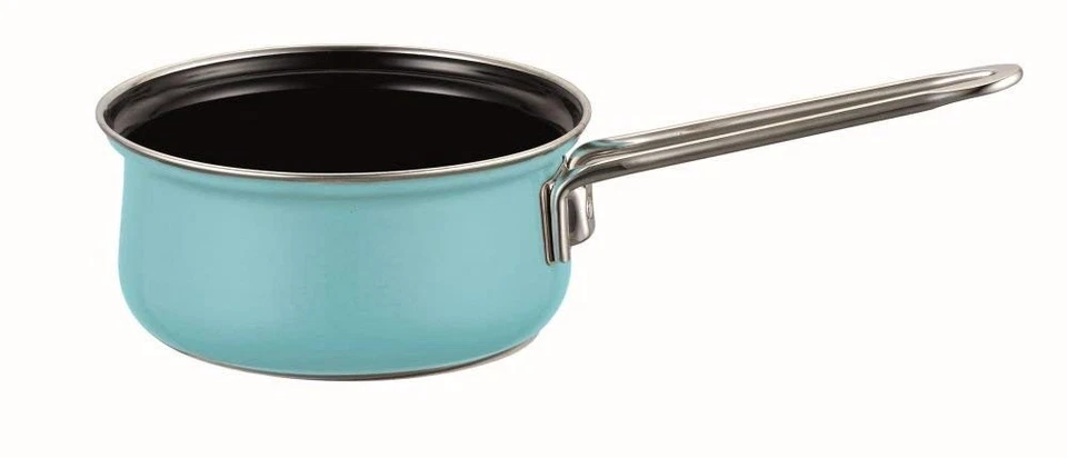 Riess Nouvelle Cristallblau Stielkasserolle ohne Deckel Ø16cm, 1 Liter Emaille I - Bild 1 von 1