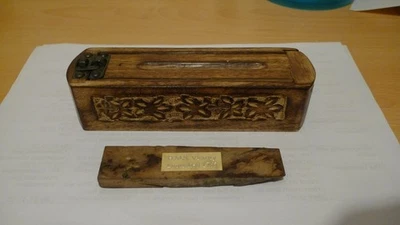 Roble recuperado HMS Victory - Nelson Trafalgar - pieza de roble en caja Foto 1 de 4