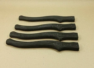 Lot of 4 Pcs x HICKORY 14,4" Single Bit Bent AXE HANDLE Burned - Picture 1 of 5