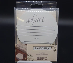 Lot of 2, David Tutera Advice Coasters Wedding Bridal Shower Keepsake (2) 25/pk - Picture 1 of 3