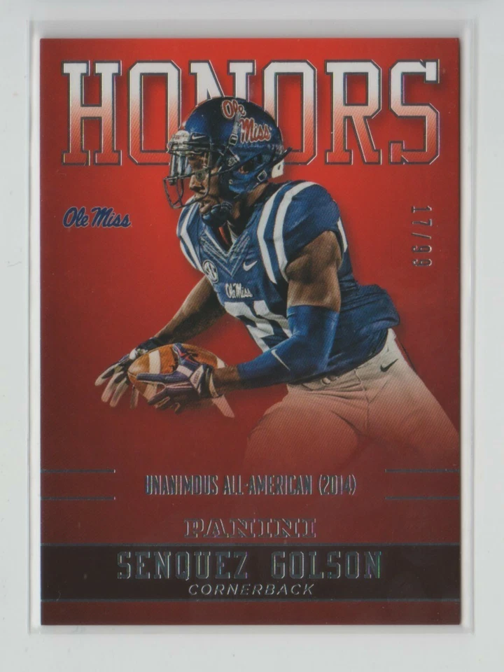2016 Panini Collegiate Ole Miss Honors Silver Senquez Golson /99 - Flat S/H - Image 1 of 1