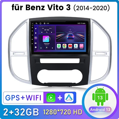 DAB+ 2+32GB Für Mercedes Benz Vito W447 2014-20 Android 13 Autoradio GPS Carplay - Bild 1 von 4