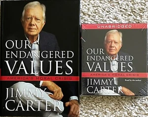 PRESIDENT JIMMY CARTER-IN PERSON SIGNED HB/DJ BOOK+UNABRIDGED UNOPENED AUDIOBOOK - Picture 1 of 4