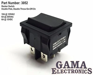 Interruptor basculante compacto 3 posiciones doble polo doble tiro DPDT encendido-apagado - 3052 - Imagen 1 de 3