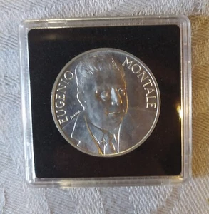 Moneta 1000 Lire argento commemorativa Eugenio Montale 1996 - Foto 1 di 2
