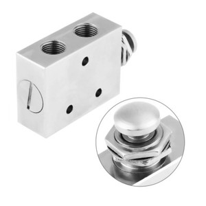 Pneumatic 2 Position 3 Way Spring Return Button Air Valve TAC2-41P New