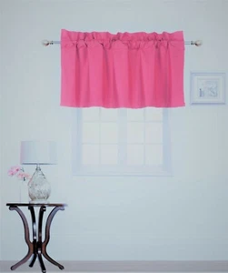 1PC SOLID MATE VALANCE SWAG BLACKOUT FOAM LINED SHORT WINDOW CURTAIN TREATMENT - Picture 1 of 27