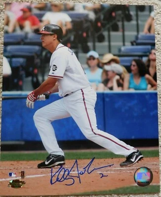 Foto autografiada por Kelly Johnson de 8x10 de los Atlanta Braves Diamondbacks Foto 1 de 4