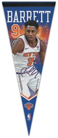 RJ BARRETT New York Knicks Signature Action Premium Felt Collectors PENNANT Cover