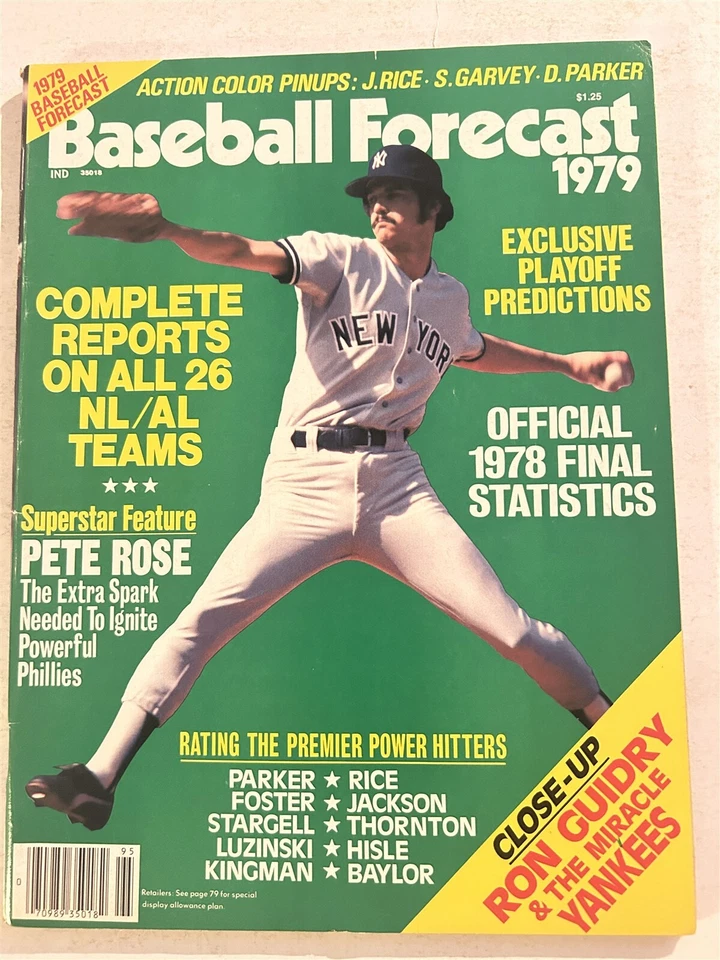 1979 BASEBALL Forecast New York YANKEES Ron GUIDRY Garvey Rice Parker MLB Prev - Image 1 of 4