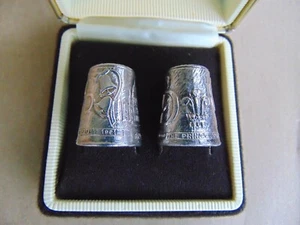 UNBENUTZTE SELTENE STERLINGSILBER CHARLES & DIANA ROYAL HOCHZEIT FINGERHÜTE 1981, VERPACKT - Bild 1 von 15