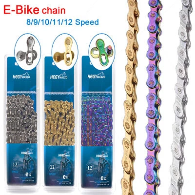 Cadena de bicicleta eléctrica KMC 12 velocidades E12 130/136 eslabones SUMC MTB bicicleta de carretera Foto 1 de 4