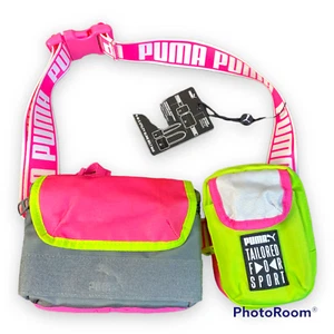 Borsa da cintura Puma 4-n-1 Utility Sfionda nuova con etichette rosa neon verde e grigio - Foto 1 di 12