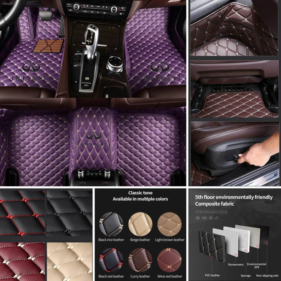Fit For Infinity G35 G25 G37 G20 Q50 QX50 QX60 M35 M37 M45 Car Floor Mats Liners - Imagem 1 de 4