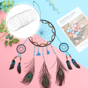 10 Pcs Steel Craft Rings Metal Hoops Dream Catcher Dream Catcher Rings - Picture 1 of 10