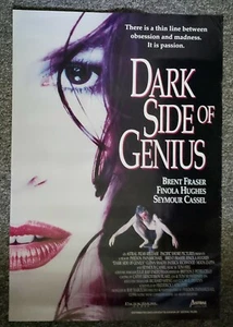 Póster de una hoja Dark Side of Genius 1994 Finola Hughes Glenn Shadix Moon Zappa - Imagen 1 de 1