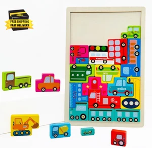 Wooden Blocks Puzzle Russian Blocks for Kids Age 3 4 5 Years Old, Children'S Puz - Picture 1 of 6