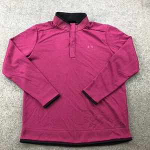 Under Armour Pullover Men XL Pink Snap Fleece Gym Workout ColdGear Loose - Picture 1 of 8